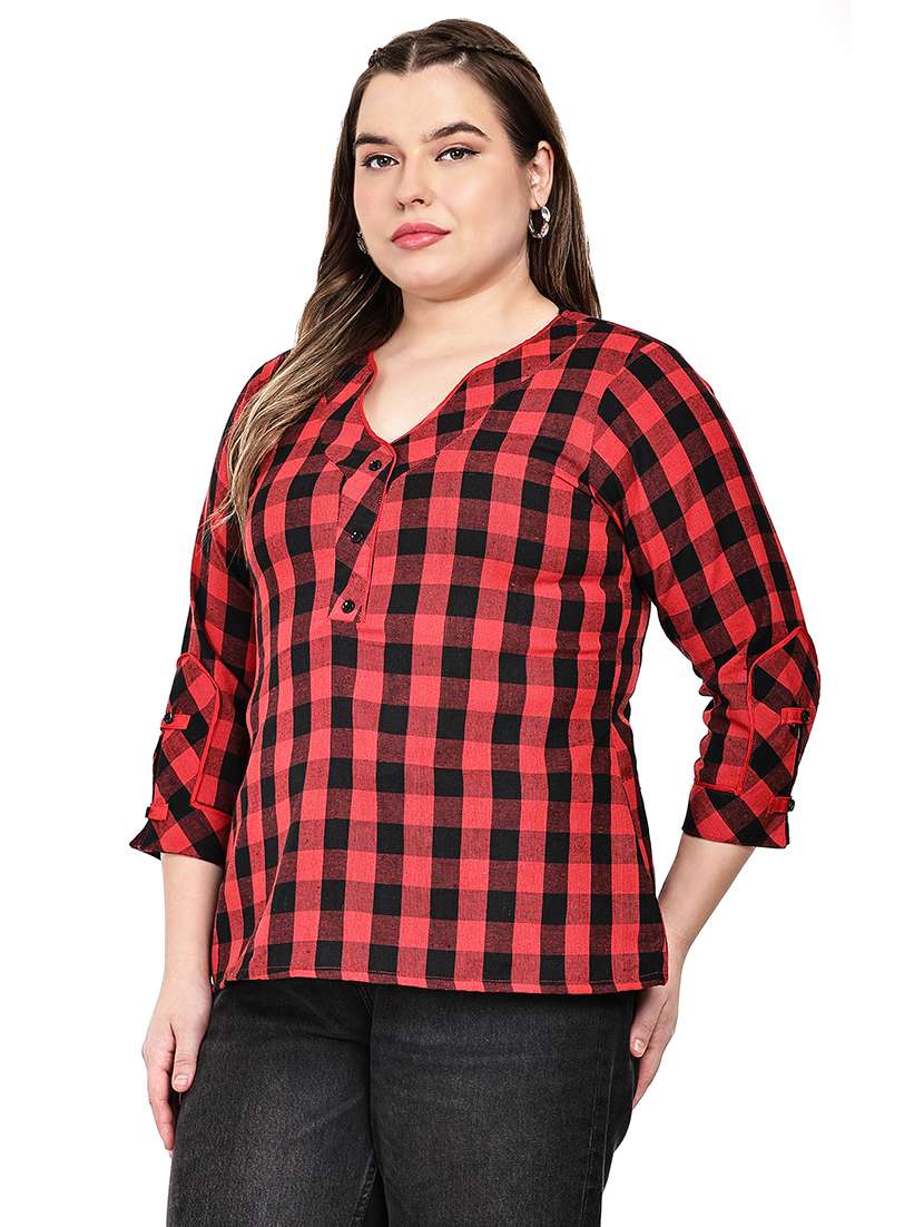 red crepe regular top - 22512297 -  Standard Image - 2