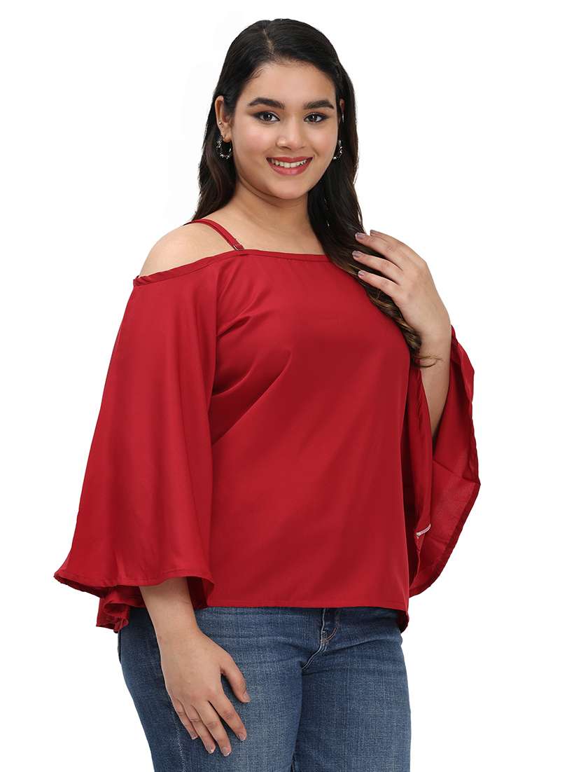 red crepe regular top - 22512307 -  Standard Image - 2