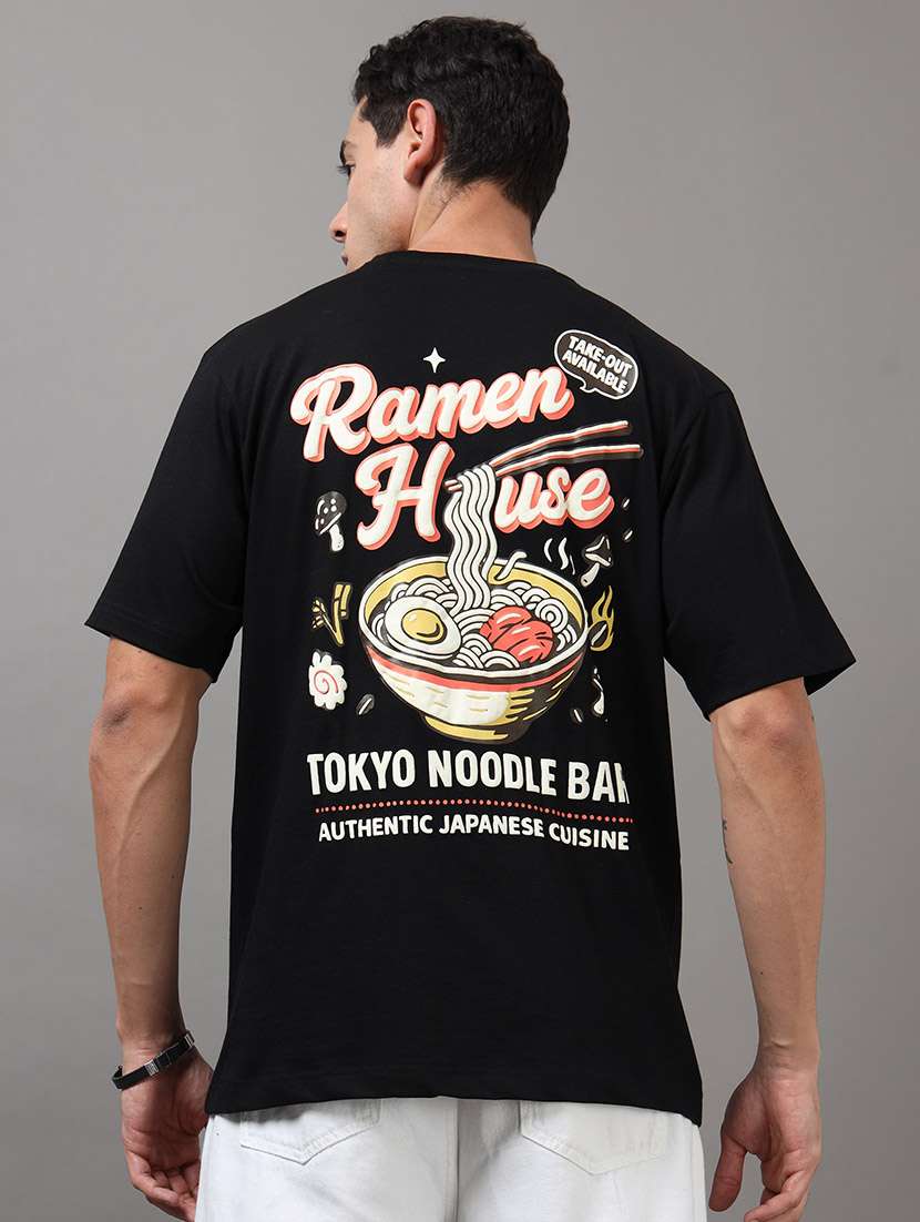 men printed short sleeve loose fit t-shirt