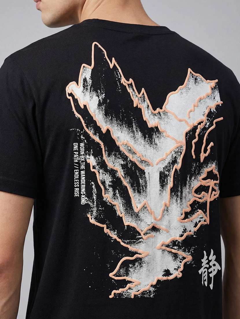 men printed short sleeve loose fit t-shirt - 22512421 -  Standard Image - 2