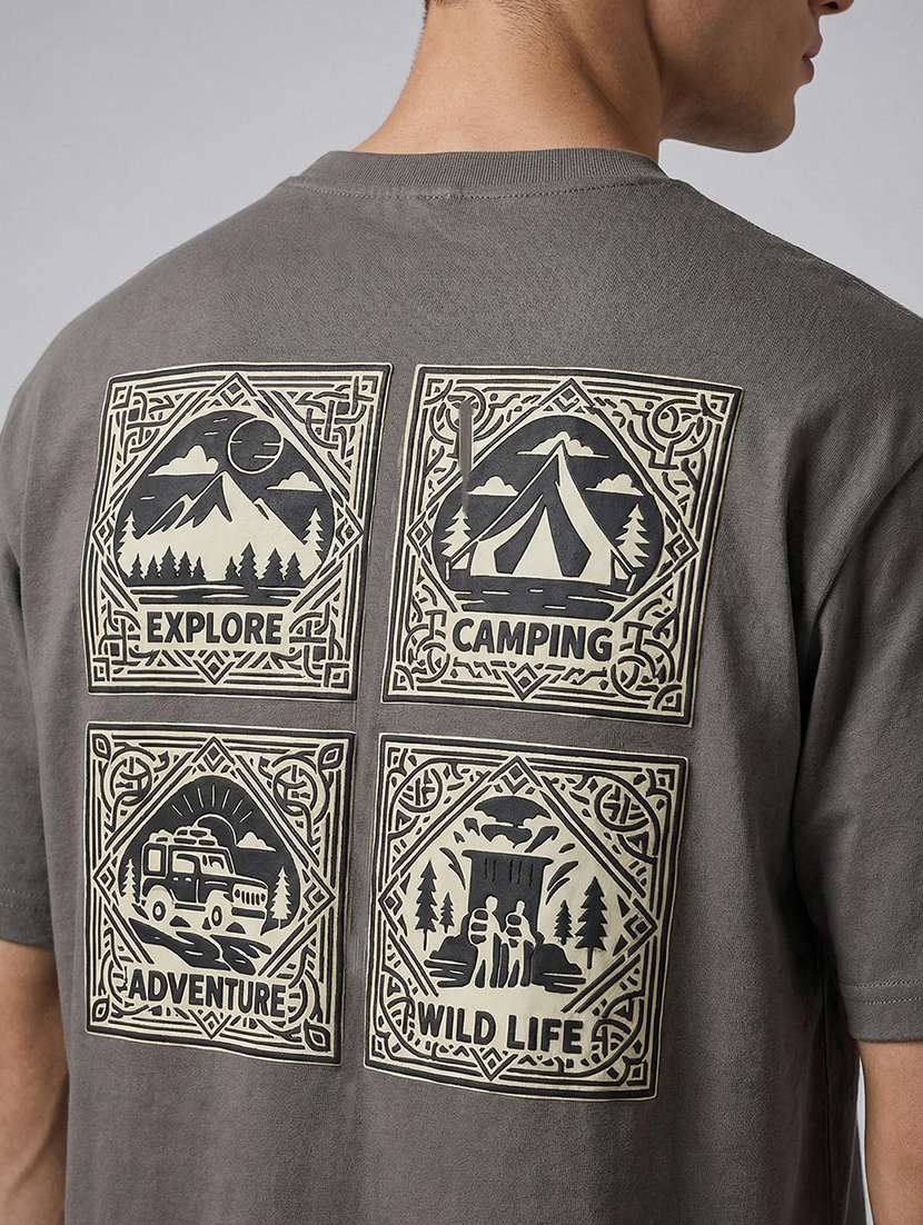 men printed short sleeve loose fit t-shirt - 22512423 -  Standard Image - 2