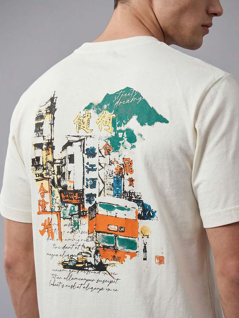 men printed short sleeve loose fit t-shirt - 22512435 -  Standard Image - 2