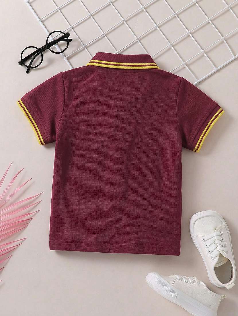 boys solid short sleeve polo t-shirt - 22512454 -  Standard Image - 2