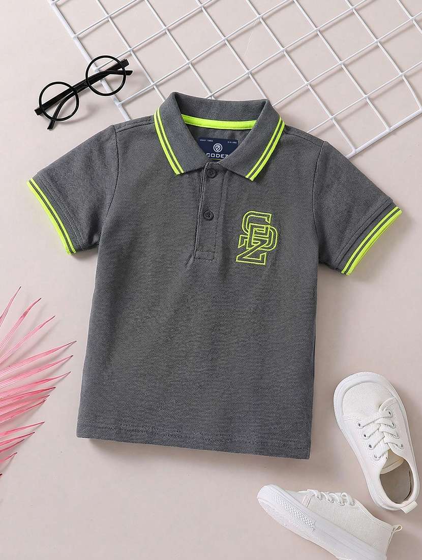 boys solid short sleeve polo t-shirt - 22512457 -  Standard Image - 2