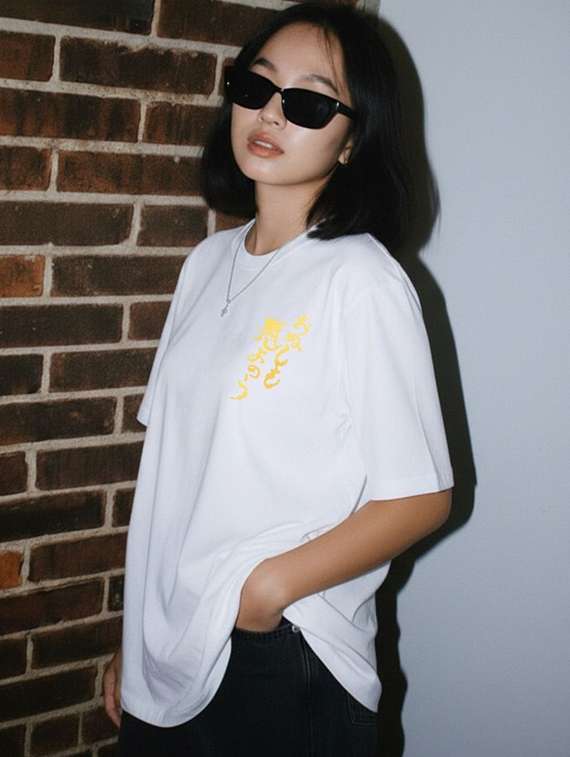 Women Printed Round Neck Oversized T-shirt - 22512524 -  Standard Image - 2