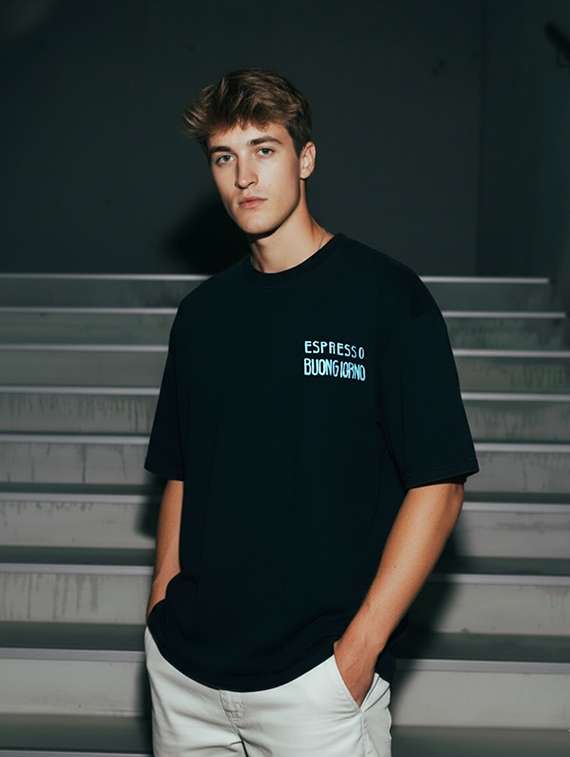 men printed short sleeve oversized t-shirt - 22512543 -  Standard Image - 2