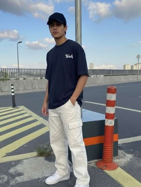 men printed short sleeve oversized t-shirt - 22512556 -  Standard Image - 2