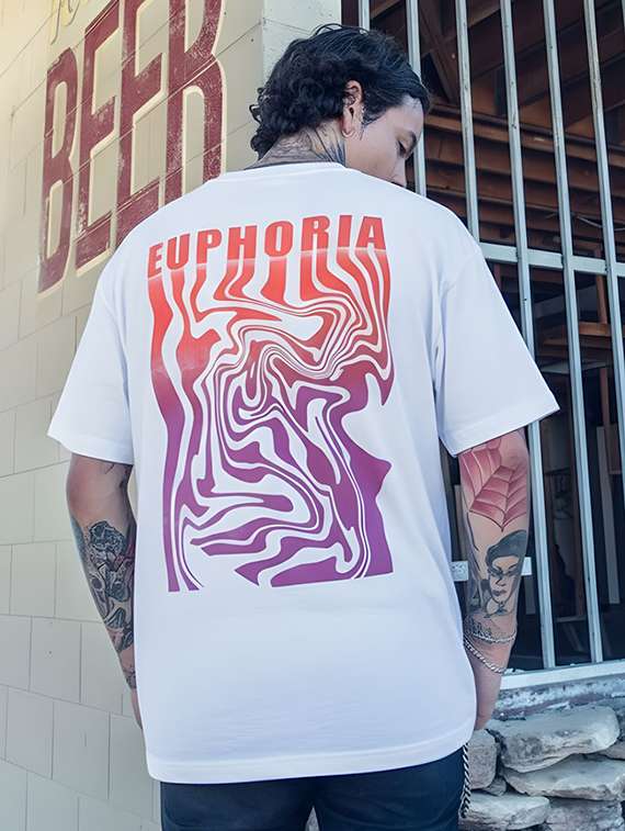 men printed short sleeve oversized t-shirt