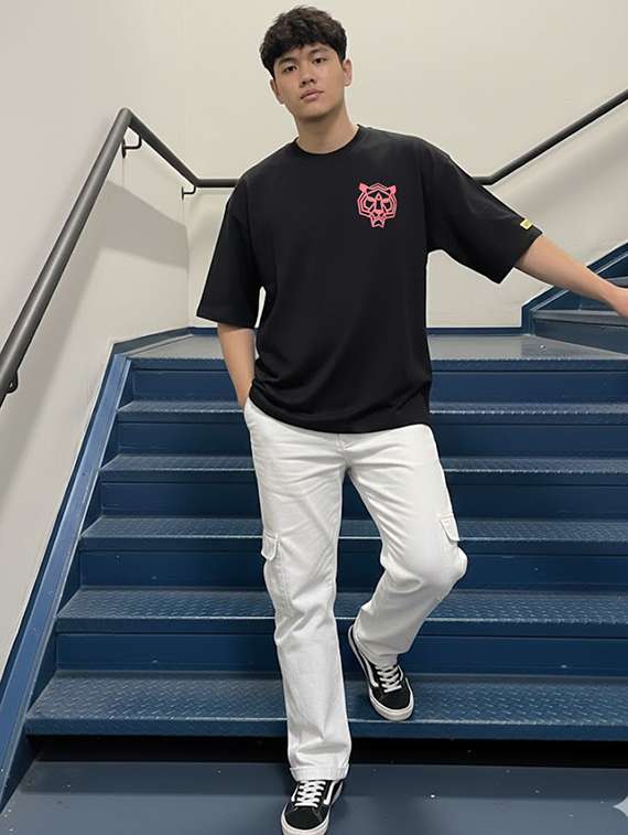 men printed short sleeve oversized t-shirt - 22512574 -  Standard Image - 2