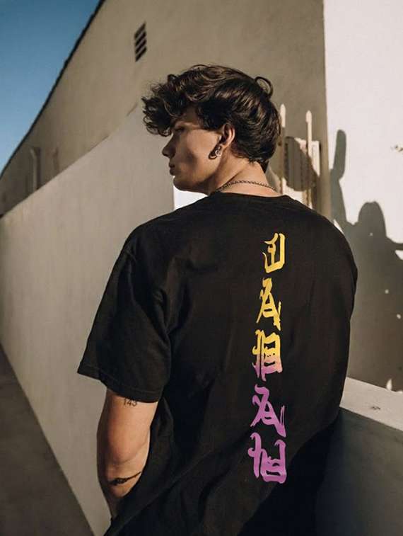 men printed short sleeve oversized t-shirt