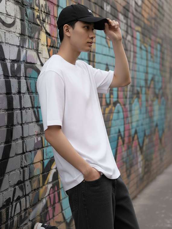 Unisex Printed Short Sleeve Loose Fit T-shirt - 22512633 -  Standard Image - 2