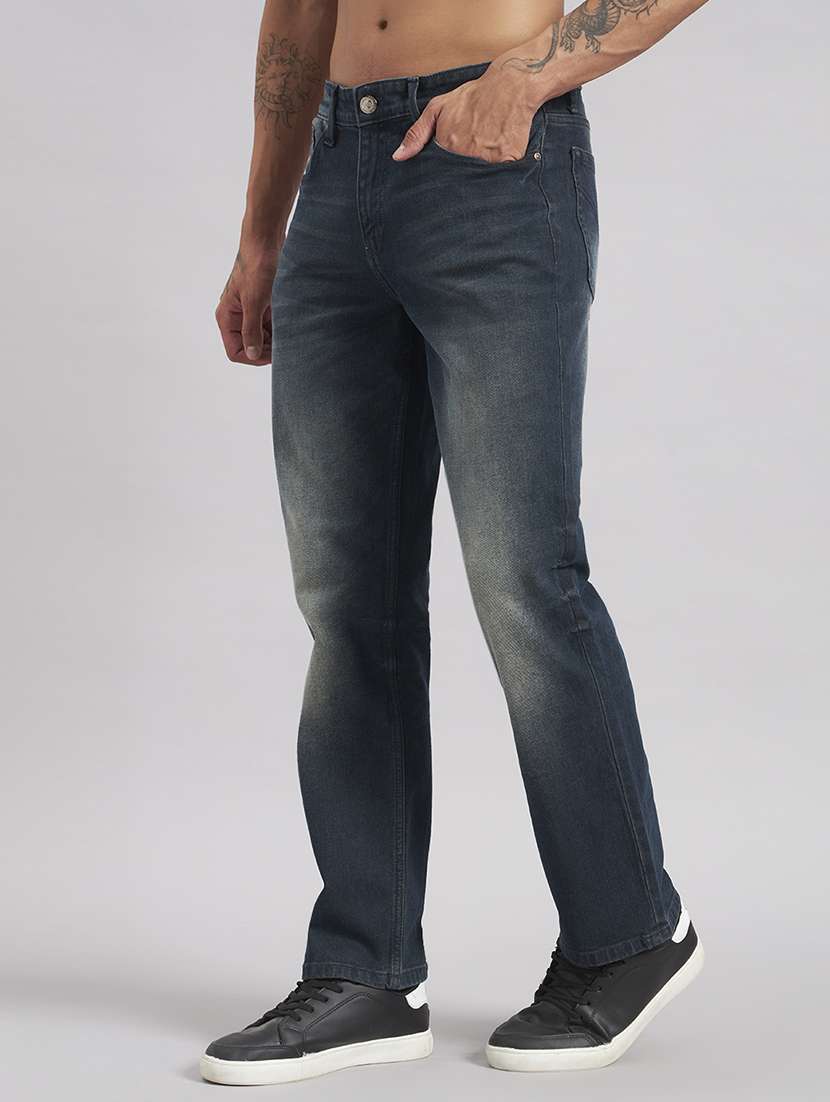 men washed mid rise full length straight jeans - 22512782 -  Standard Image - 2
