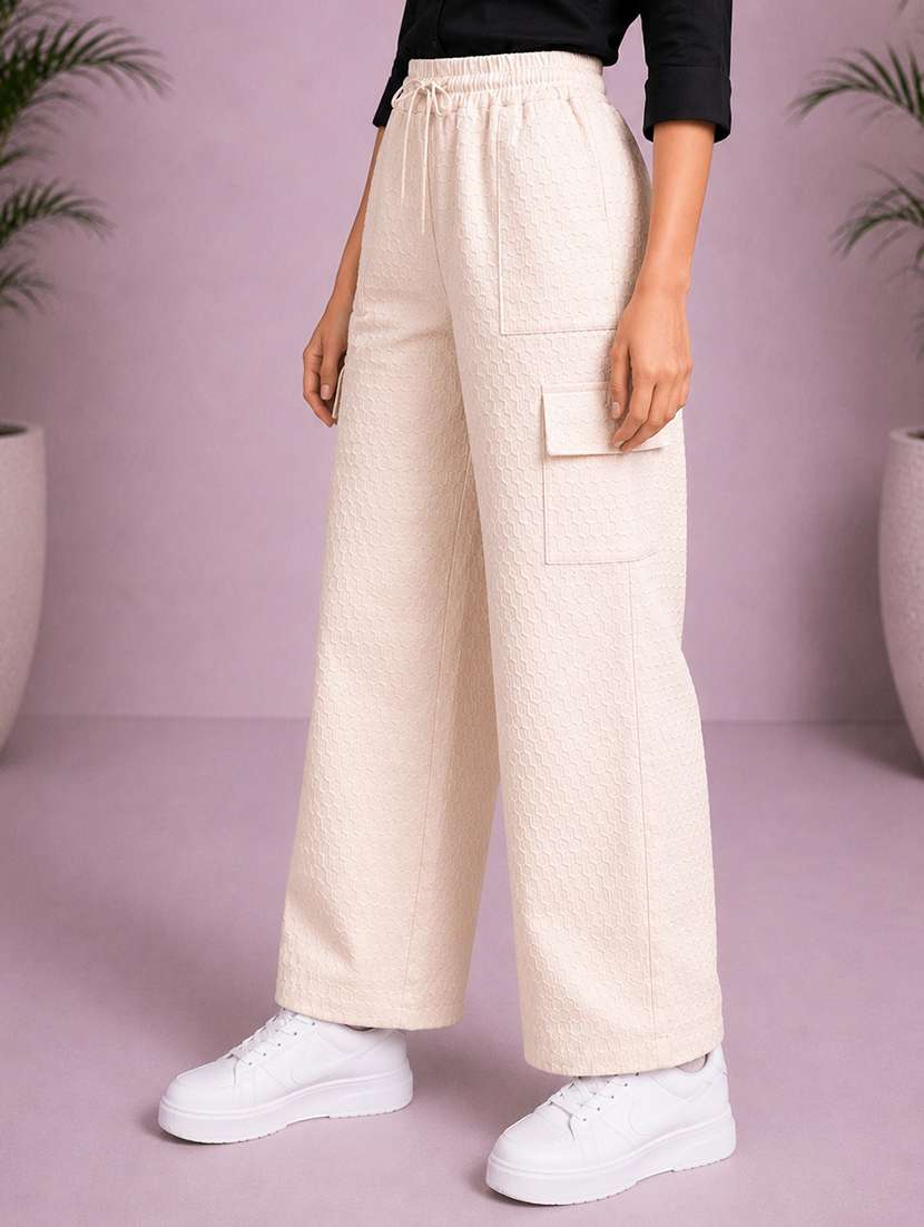 girls textured  mid rise relaxed fit cargo pant - 22512850 -  Standard Image - 2