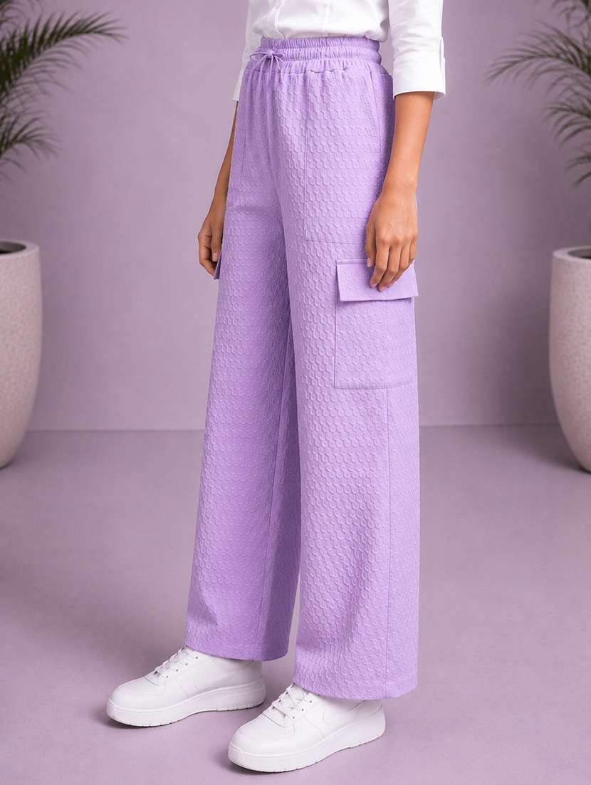 girls textured  mid rise relaxed fit cargo pant - 22512854 -  Standard Image - 2