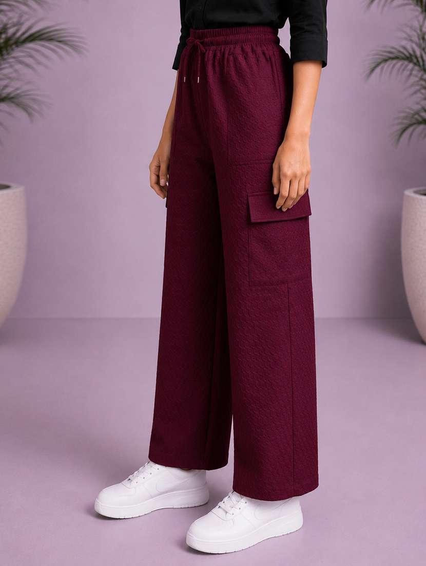 girls textured  mid rise relaxed fit cargo pant - 22512855 -  Standard Image - 2
