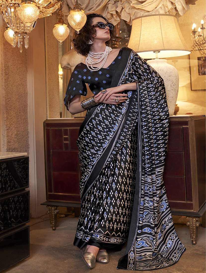 women printed casual wear saree