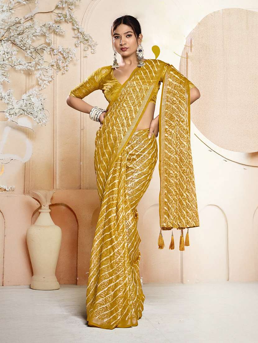 women printed casual wear saree
