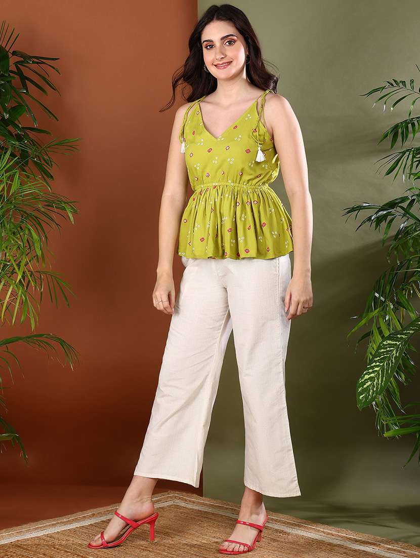 women printed sleeveless top and trouser co-ord set - 22514518 -  Standard Image - 2