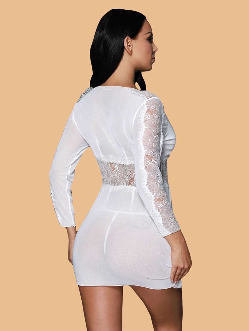 women self design v neck babydoll set - 22514816 -  Standard Image - 2