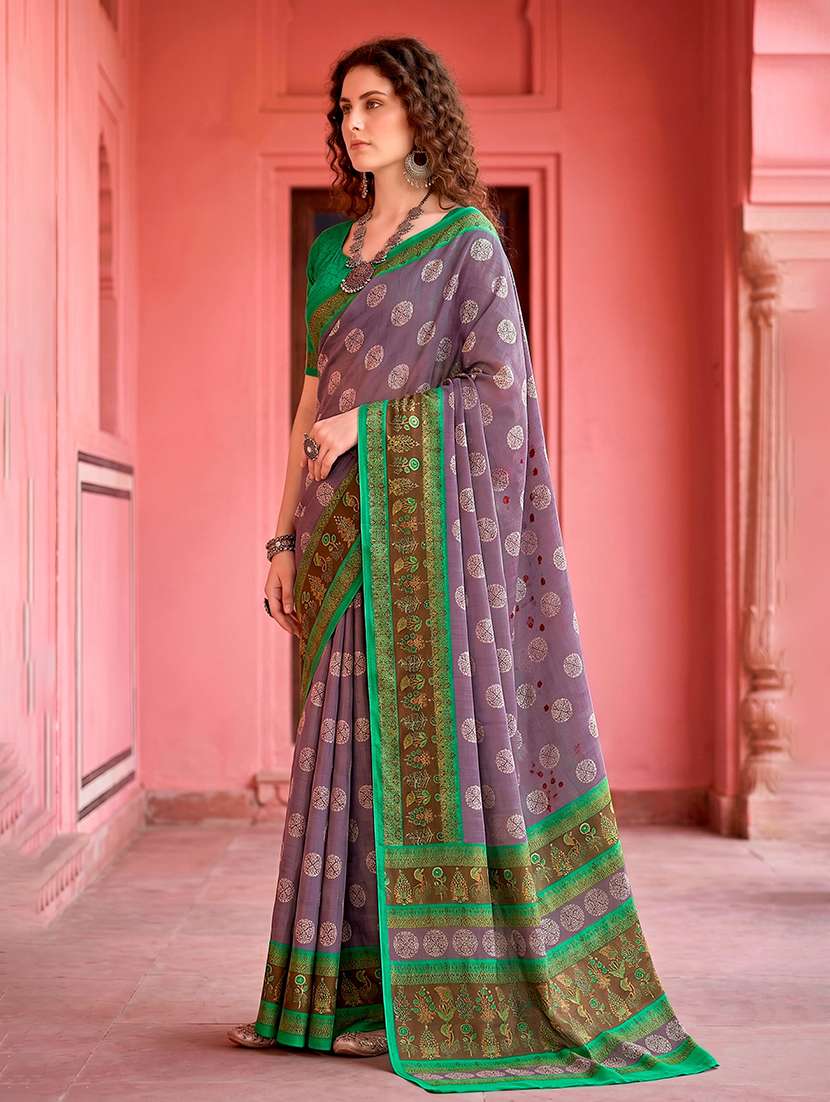 women printed casual wear saree with blouse - 22514999 -  Standard Image - 2