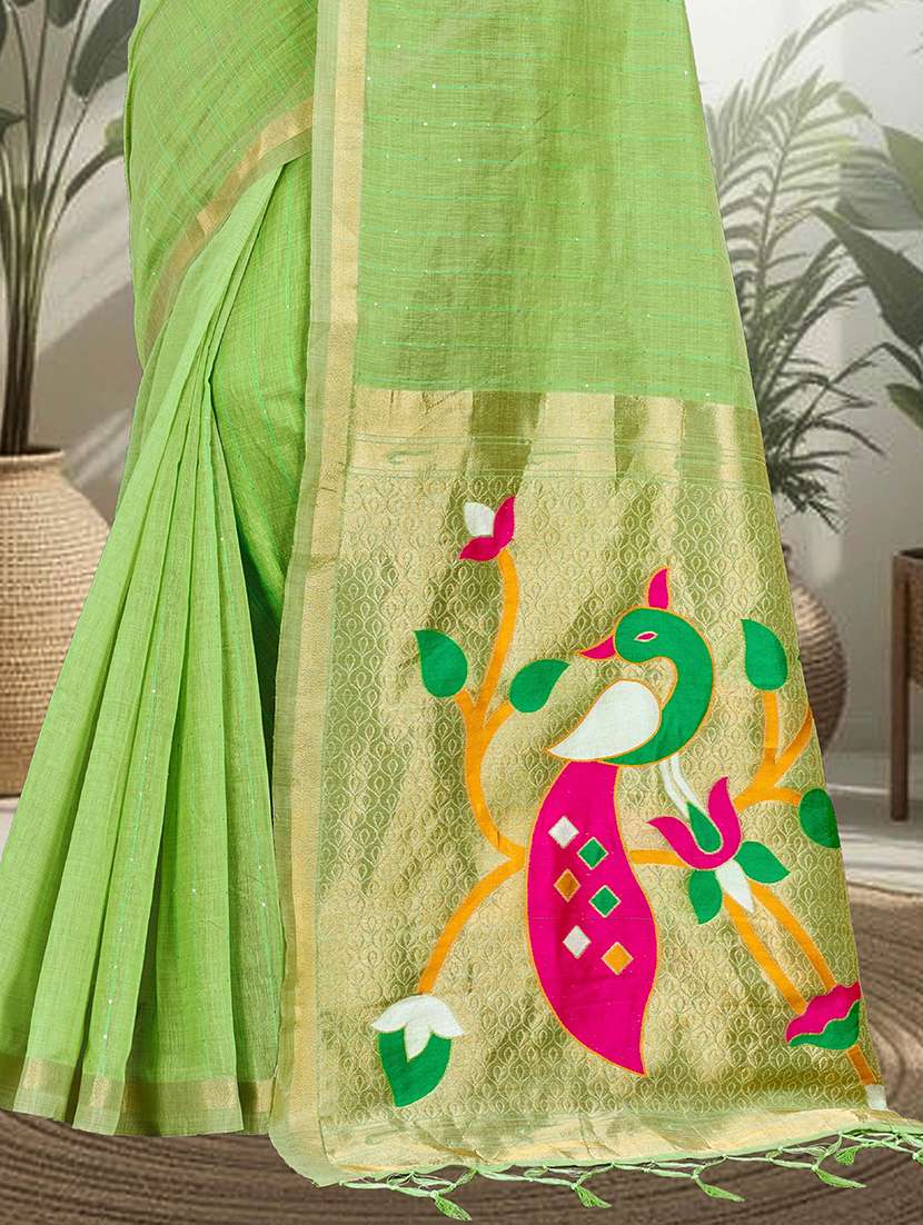 women self design paithani saree with blouse - 22515076 -  Standard Image - 2
