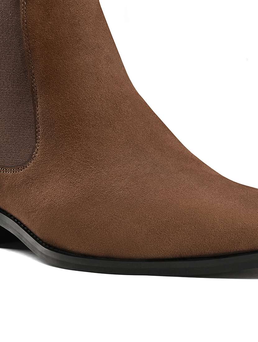 men brown slip on boot - 22515217 -  Standard Image - 2