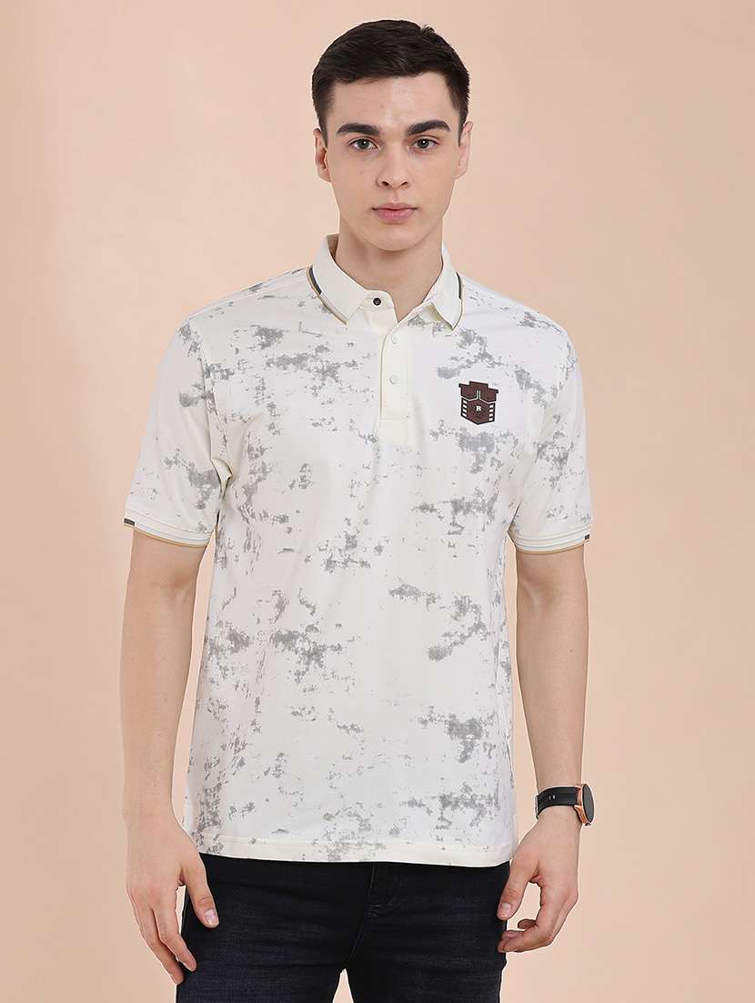 Men Printed Short Sleeves Polo T-shirt - 22515655 -  Standard Image - 2