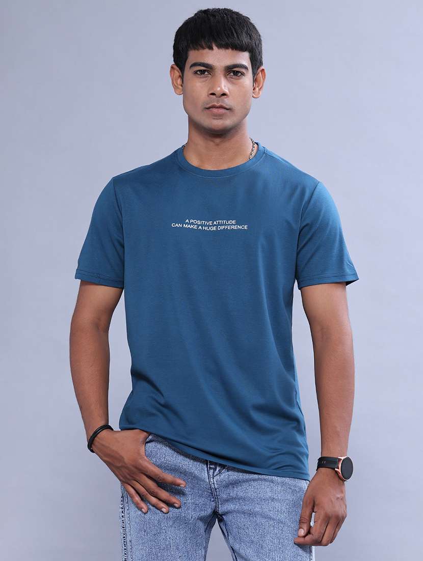 Men Typographic Short Sleeve Regular Fit T-shirt - 22515818 -  Standard Image - 2