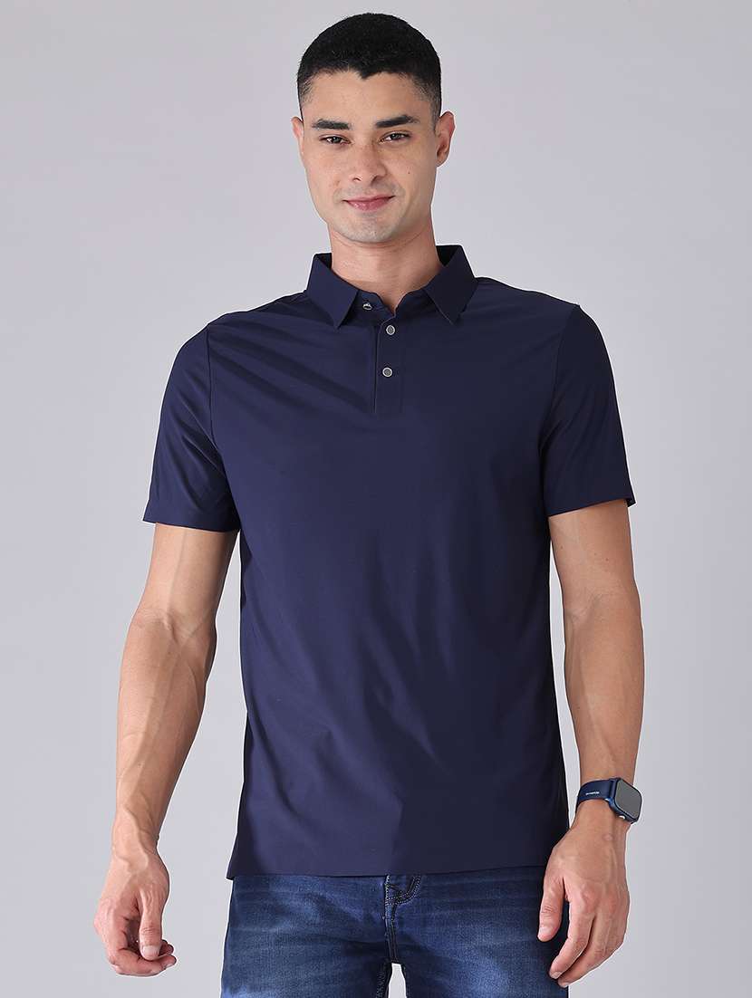men solid short sleeve regular fit polo t-shirt - 22516674 -  Standard Image - 2