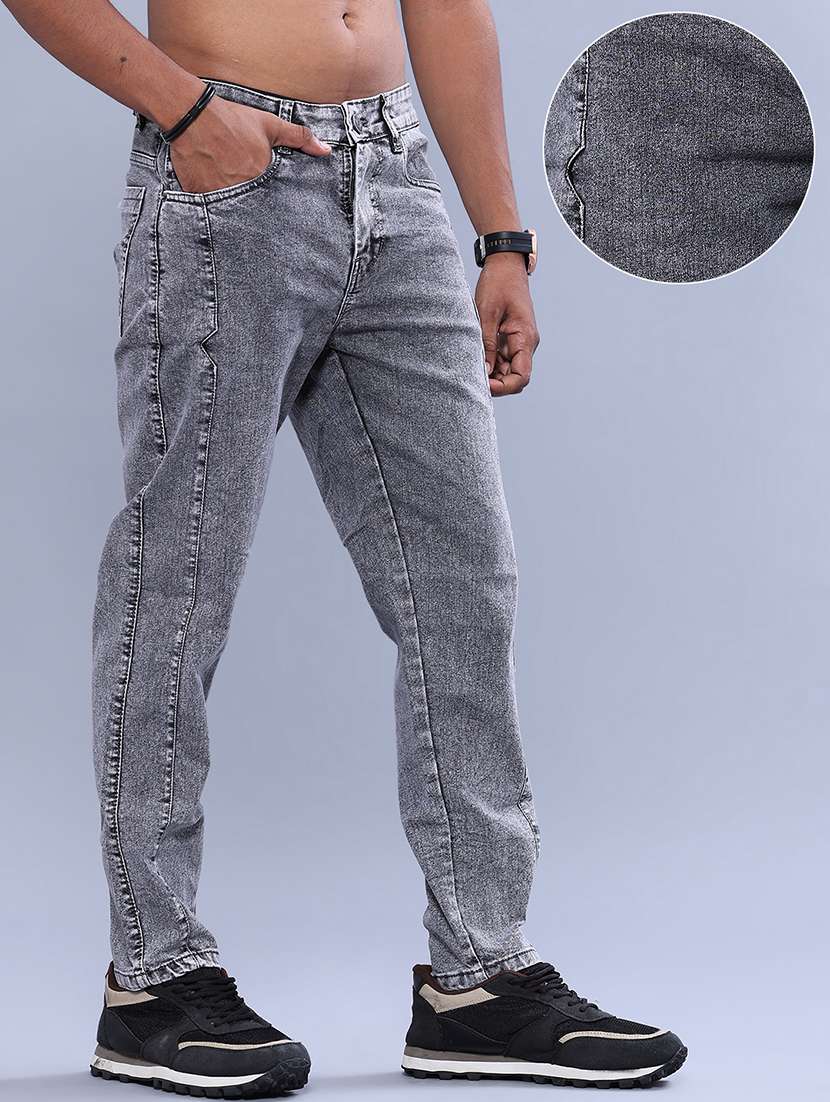 men washed mid rise full length slim fit jeans - 22517096 -  Standard Image - 2