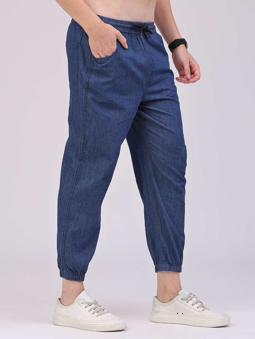 Men Solid Mid Rise Regular Fit Jogger - 22517104 -  Standard Image - 2