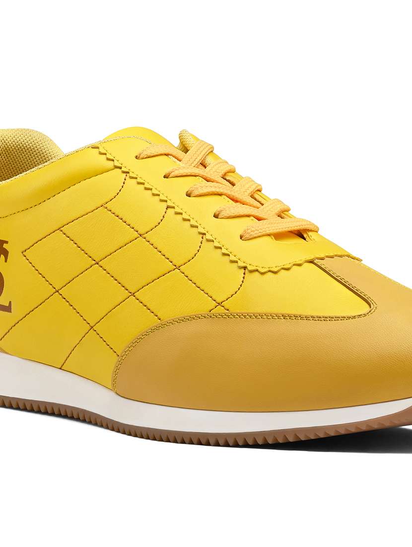 men yellow lace up sneaker - 22517732 -  Standard Image - 2