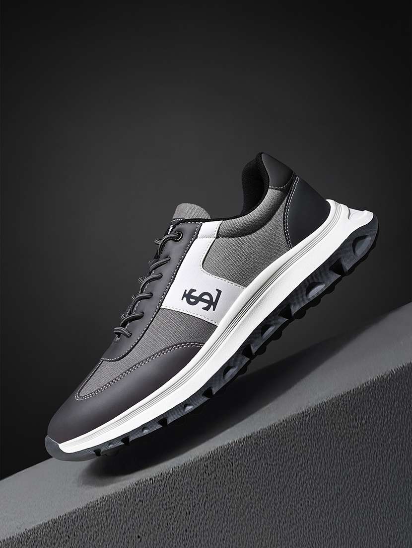men color block lace up sneaker