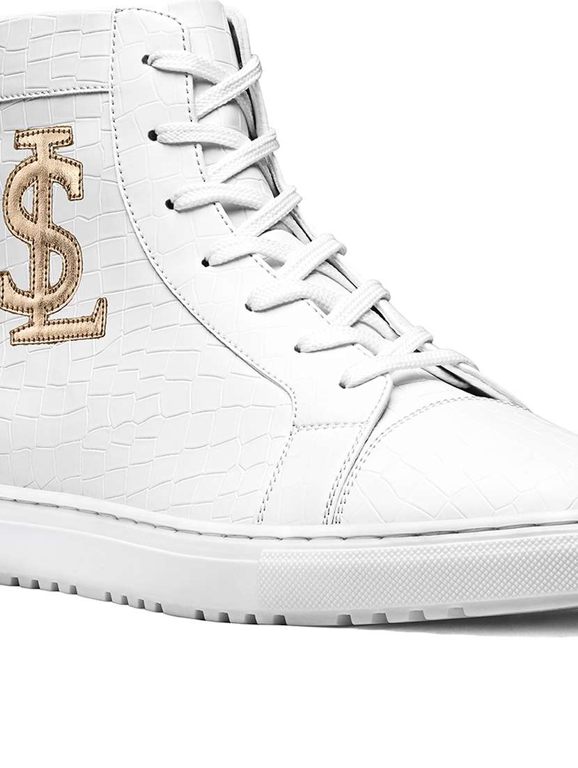 Men White Lace Up High Ankle Sneaker - 22517741 -  Standard Image - 2