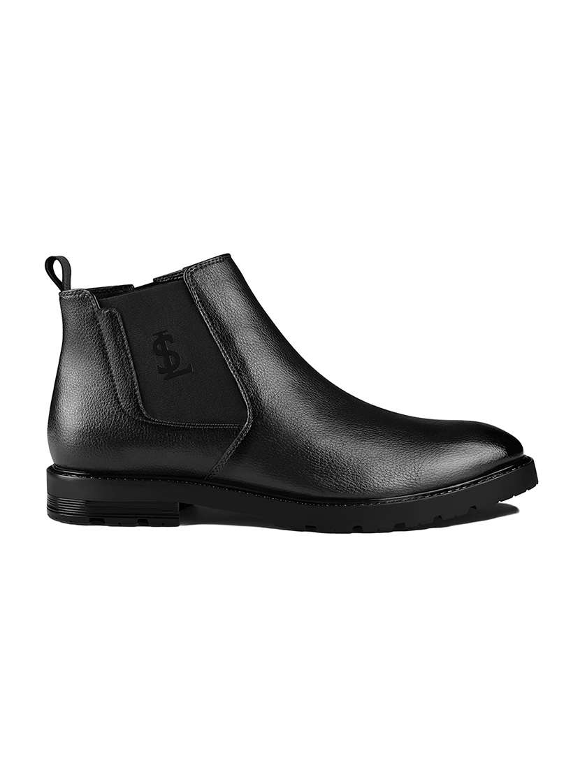 men black slip on boot - 22517743 -  Standard Image - 2