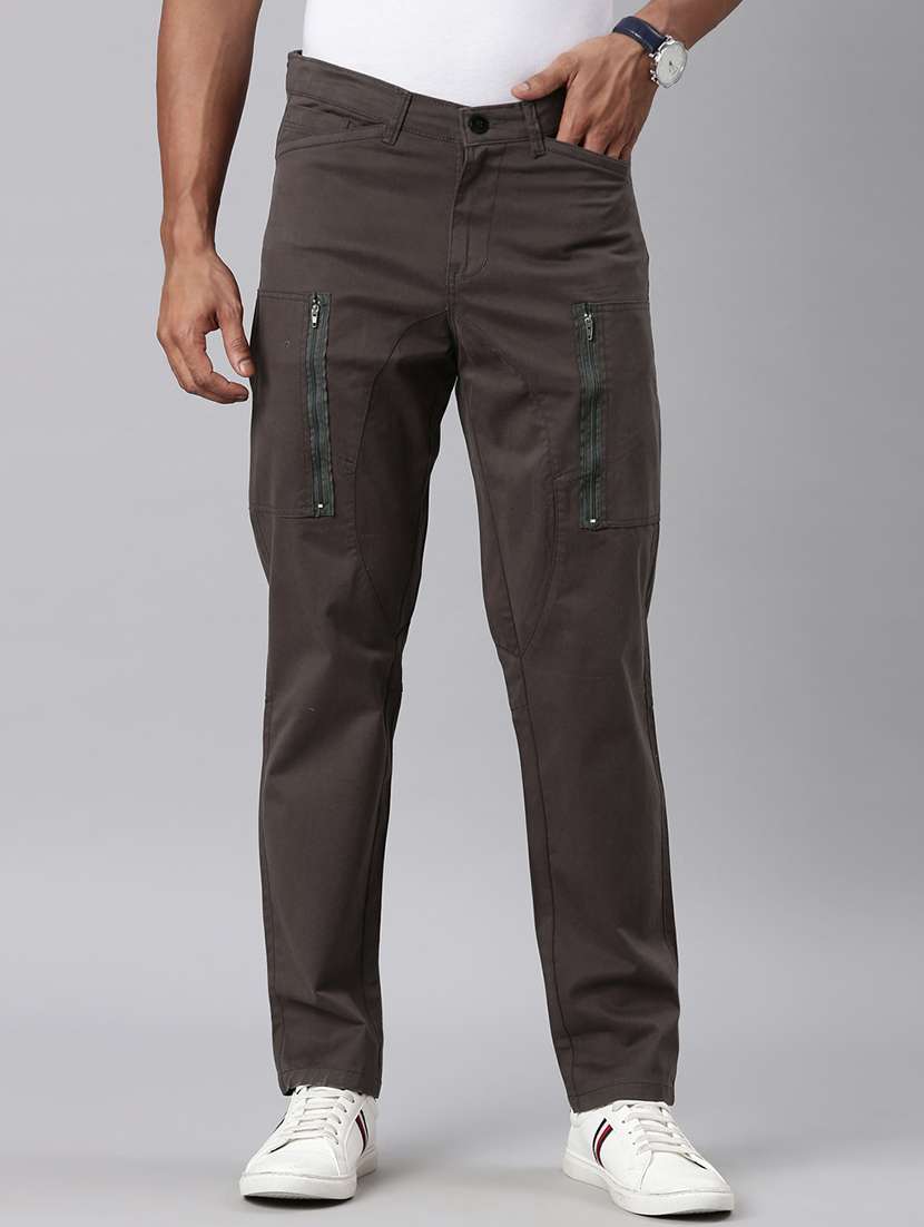 men solid mid rise regular fit cargo  - 22517744 -  Standard Image - 2