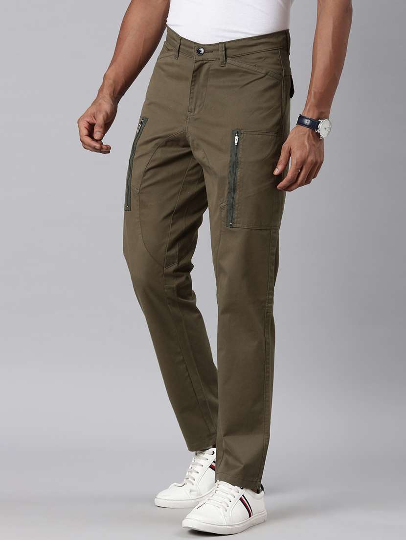 men solid mid rise regular fit cargo  - 22517745 -  Standard Image - 2