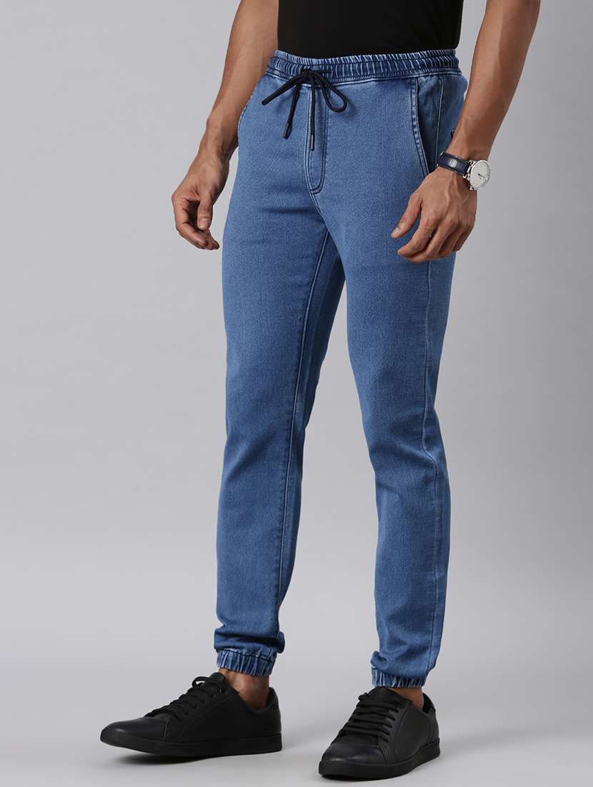men solid mid rise slim fit jogger - 22517749 -  Standard Image - 2