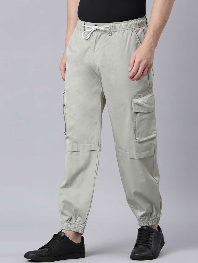 men solid mid rise relaxed fit jogger - 22517751 -  Standard Image - 2