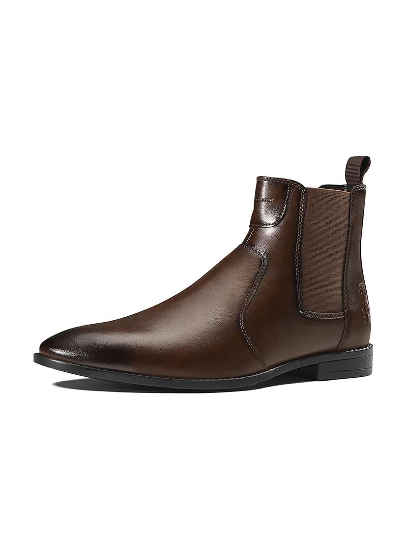 men brown slip on boot - 22517753 -  Standard Image - 2