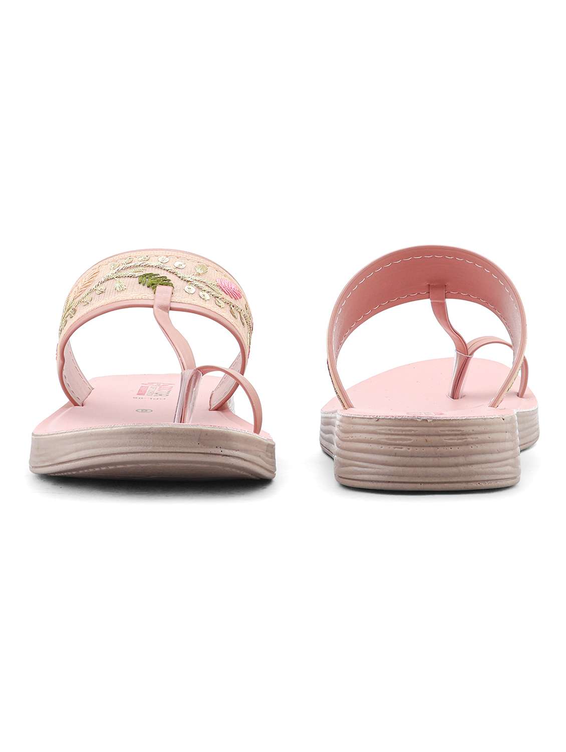 women embroidered one toe flat sandal - 22517776 -  Standard Image - 2