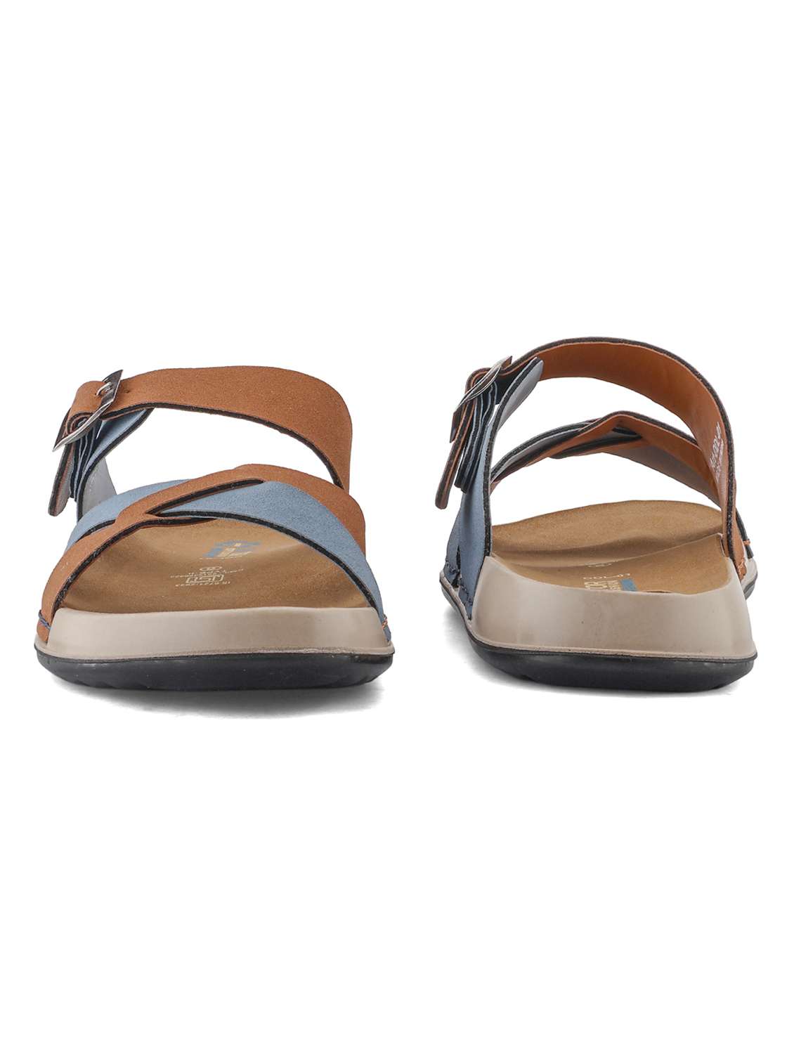 women colourblocked slip on flat sandal - 22517782 -  Standard Image - 2
