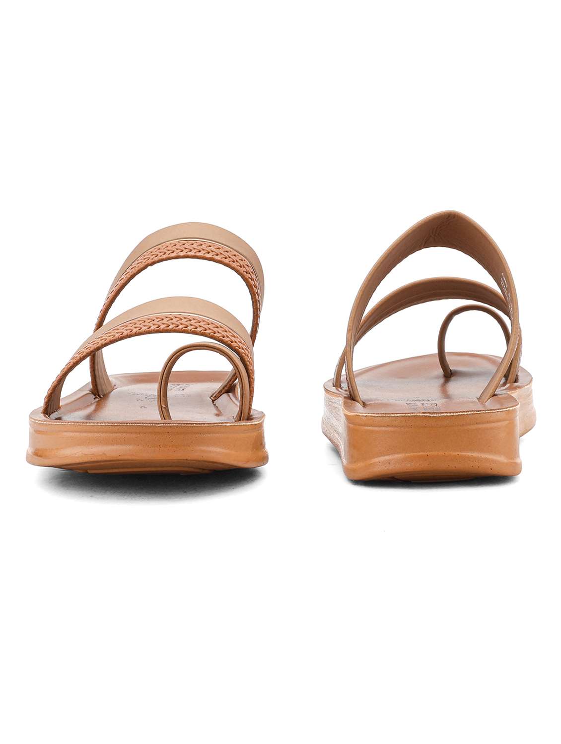 women textured one toe flat sandal - 22517785 -  Standard Image - 2