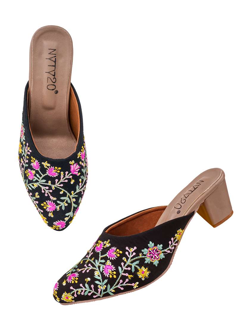 women embroidered slip on mules - 22517789 -  Standard Image - 2