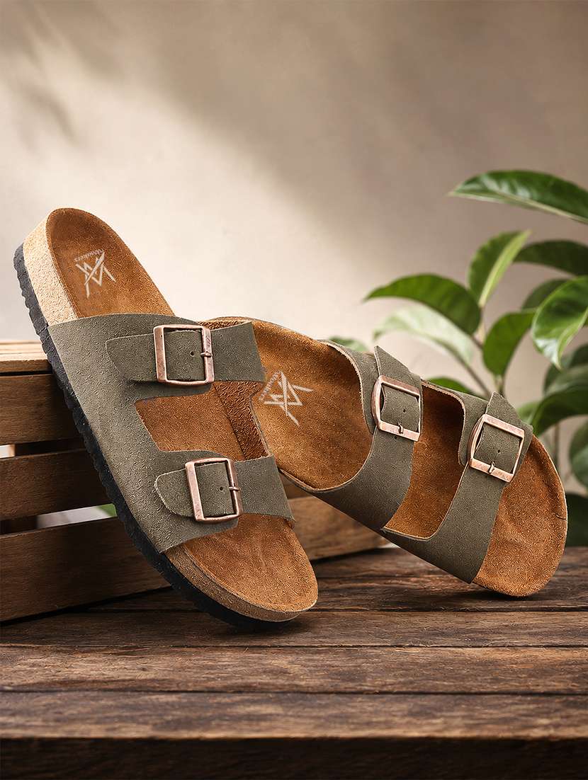 men solid strap sandal