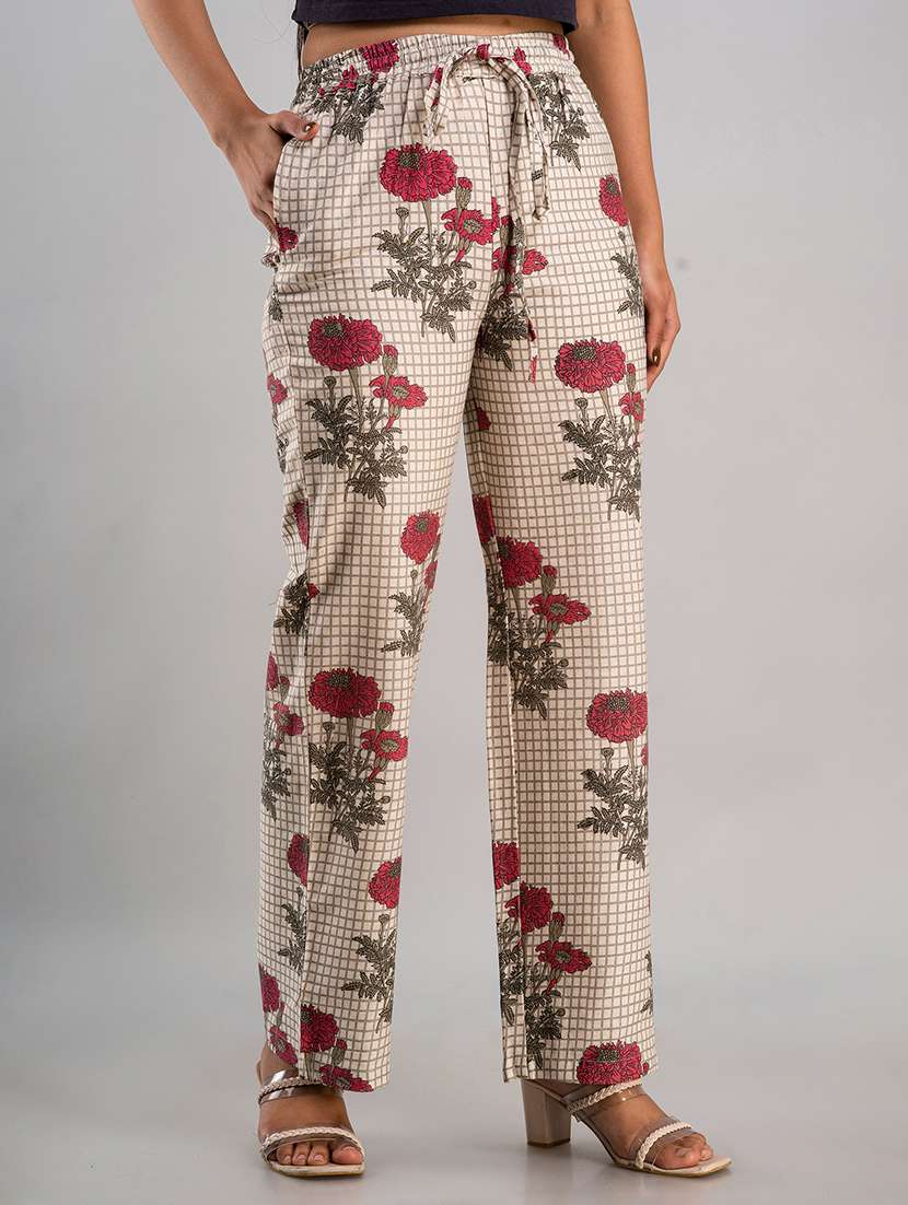 Women Printed Mid Rise Straight Palazzo - 22517891 -  Standard Image - 2