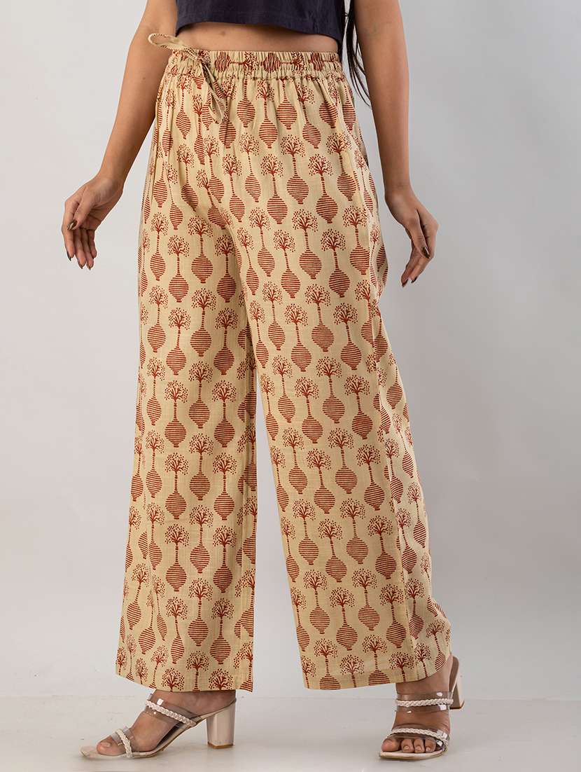 Women Printed Mid Rise Straight Palazzo - 22517896 -  Standard Image - 2