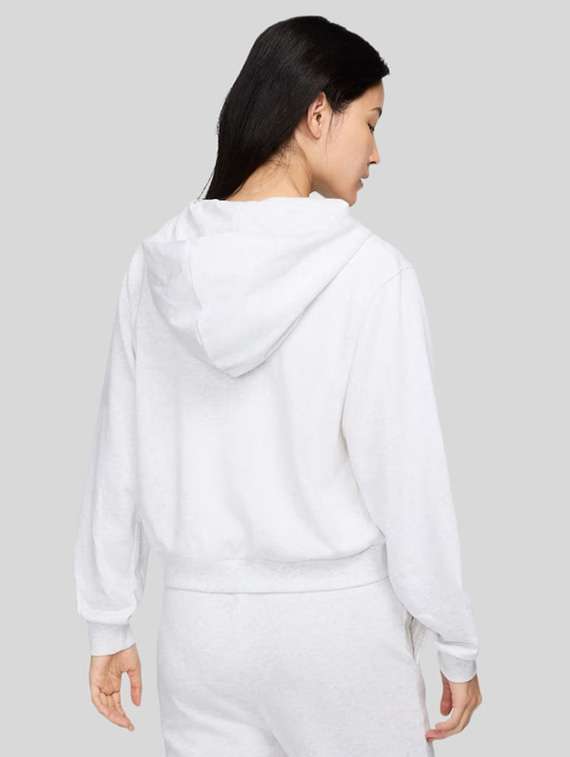 women solid long sleeves hooded sweatshirt - 22517900 -  Standard Image - 2