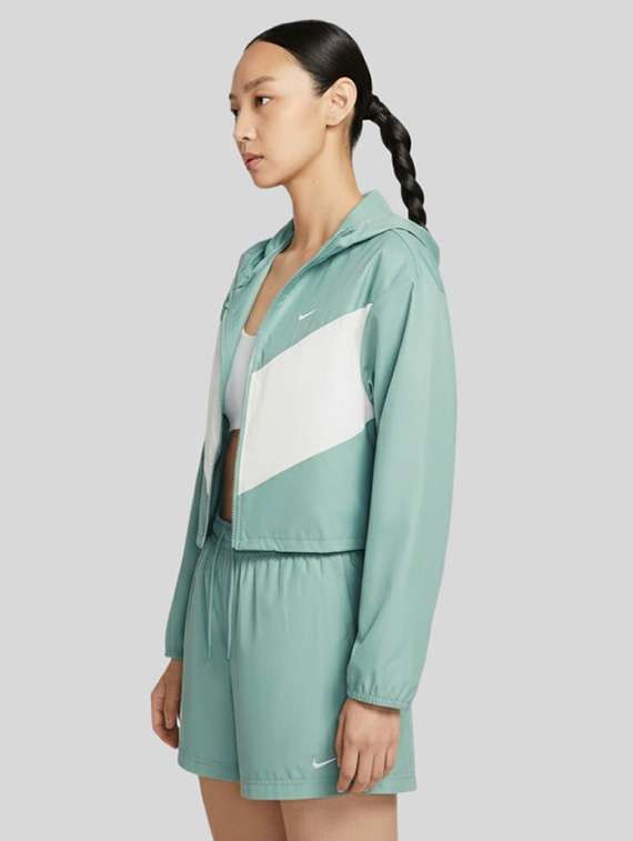 women colourblocked long sleeves hooded windcheater jacket - 22517901 -  Standard Image - 2