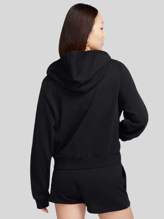 women solid long sleeves hooded sweatshirt - 22517903 -  Standard Image - 2